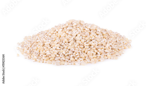 Barley rice seed isolated on white background