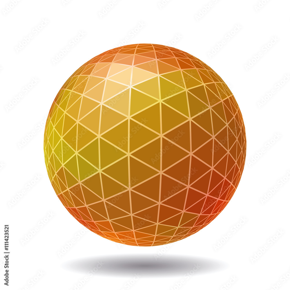 Abstract polygonal sphere for graphic design. Isolated on white Abstract polygonal sphere for graphic design. Isolated on white