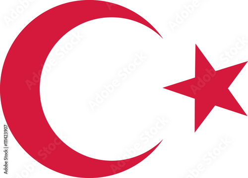 Moon and star of turkey flag