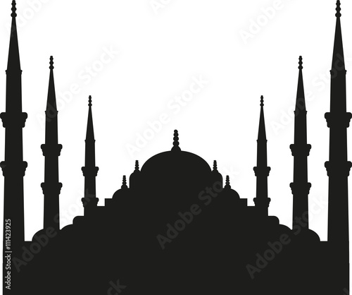 Sultan Ahmed Mosque silhouette istanbul