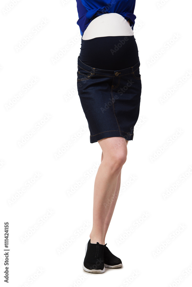 Young pregnant woman isolated on white Young pregnant woman isolated on white