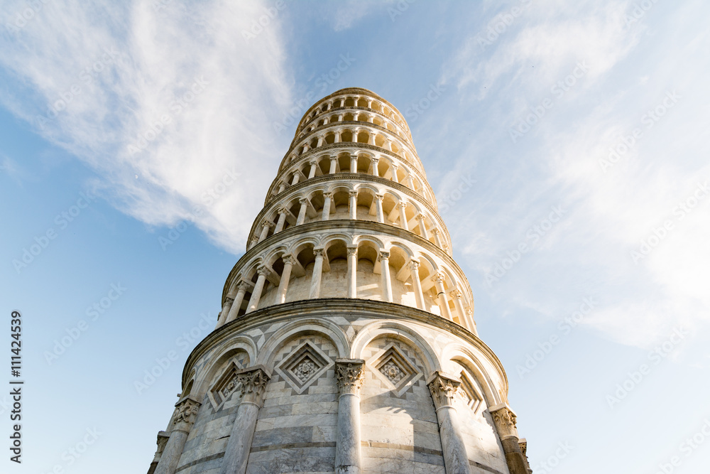 The world famous leaning Tower of Pisa