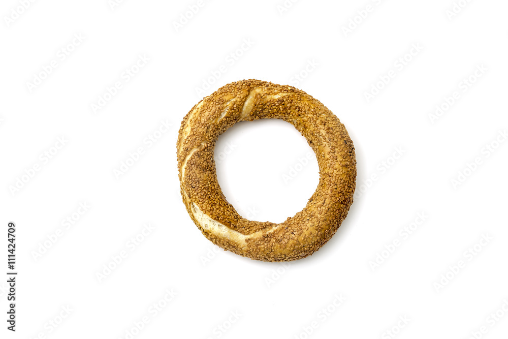 Turkish bagel and tea / Turkish breakfast Turkish bagel and tea / Turkish breakfast