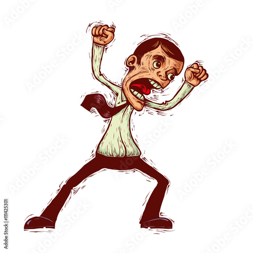 mad cartoon man