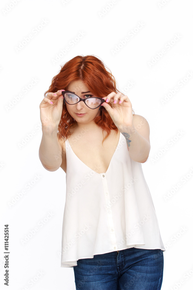 Happy Young Woman Isolated On White Background Happy Young Woman Isolated On White Background