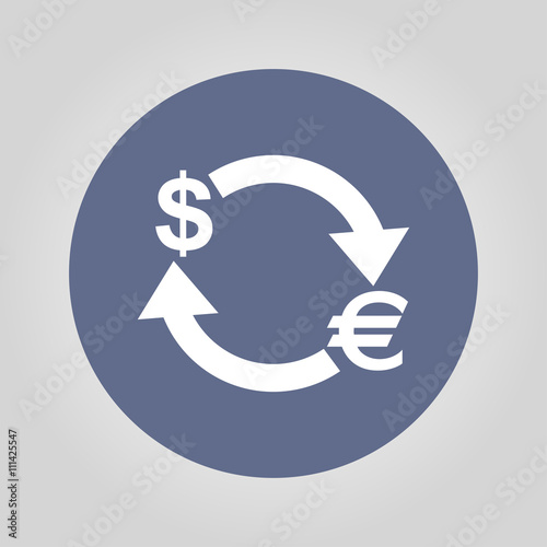 Money convert icon. Euro Dollar