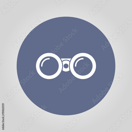 Binocular icon. Flat design style