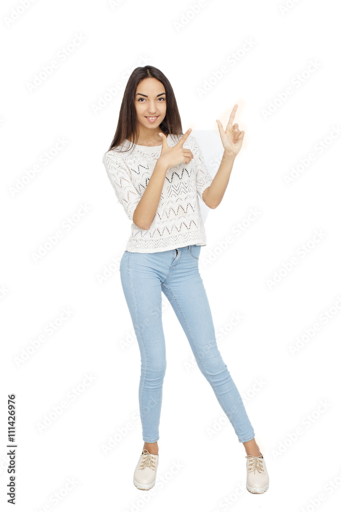 Happy Young Woman Isolated On White Background Happy Young Woman Isolated On White Background
