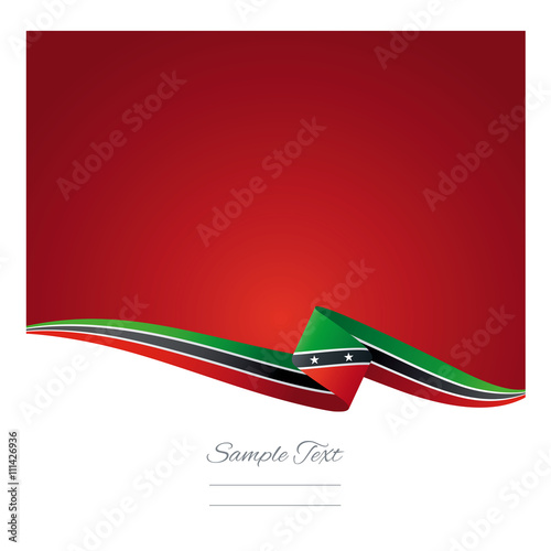 Abstract color background saint kitts and nevis flag vector photo