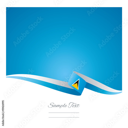 Abstract color background saint lucia flag vector