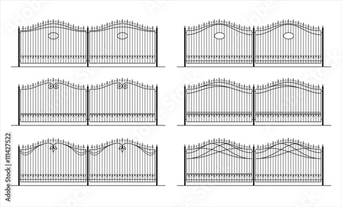 Illustration of the different designs of fences