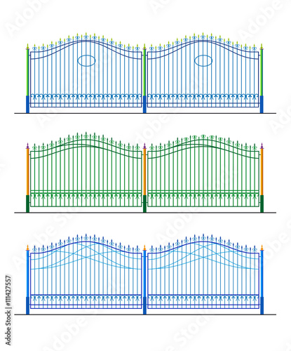 Illustration of the different designs of fences