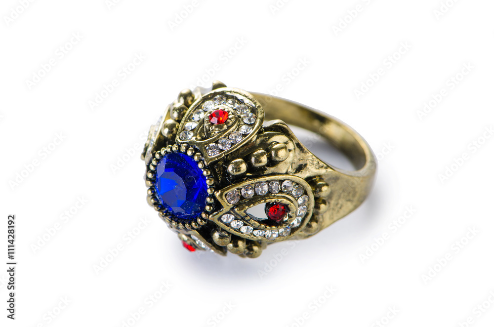 Jewellery ring isolated on the white Jewellery ring isolated on the white
