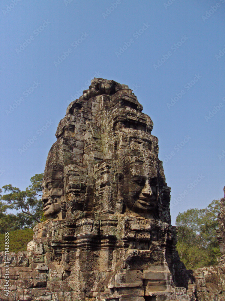 Bayon faces in Angkor wat