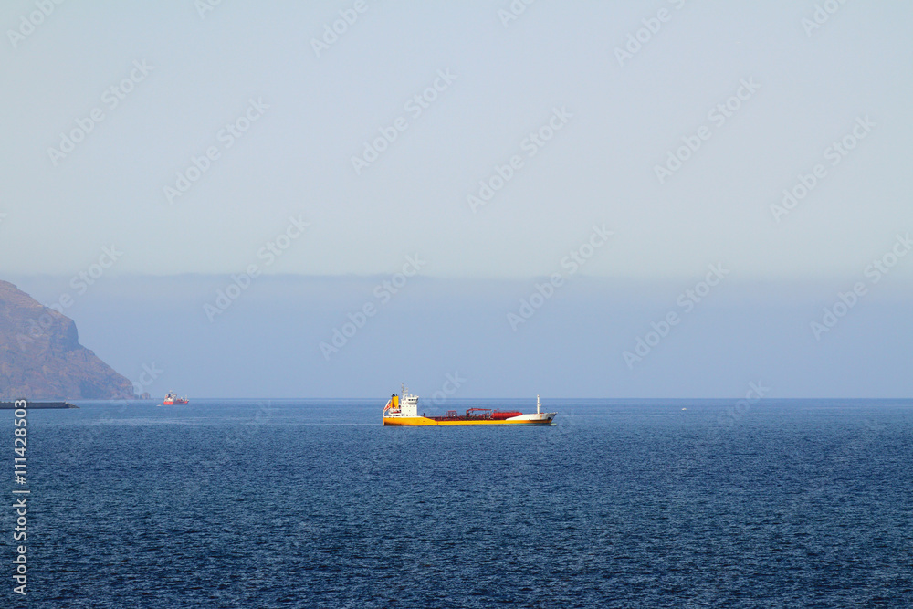 Cargoship in sea