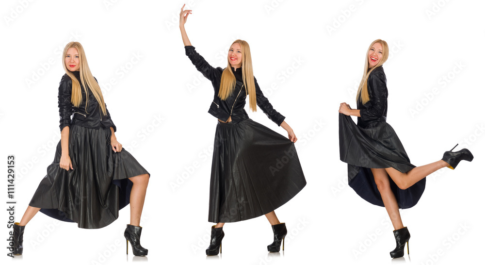 Composite photo of woman in various poses Composite photo of woman in various poses