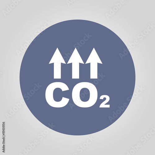 Chemistry sign. CO2 carbon dioxide icon