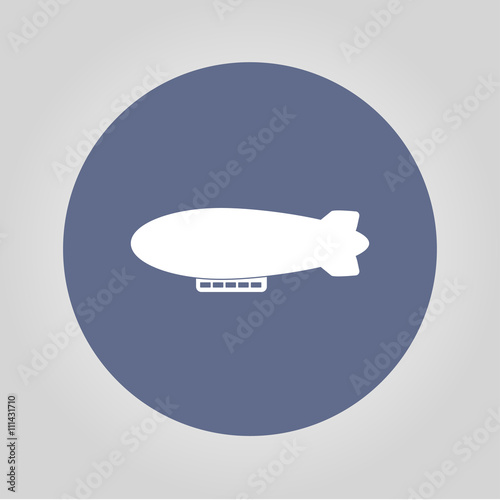 airship zeppelin vector icon