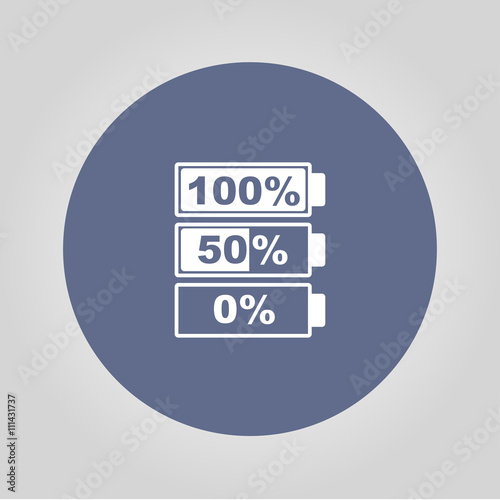 Battery icon. Flat design style.