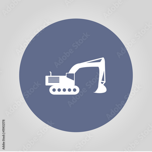 Excavator icon. Vector concept illustration for design