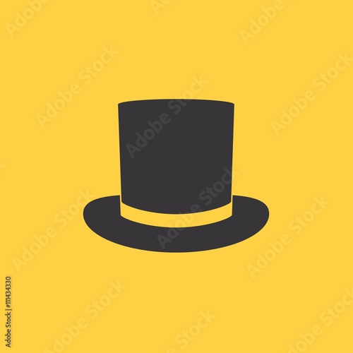 Top hat icon vector