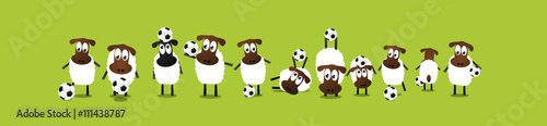 Schafe mit Fußball