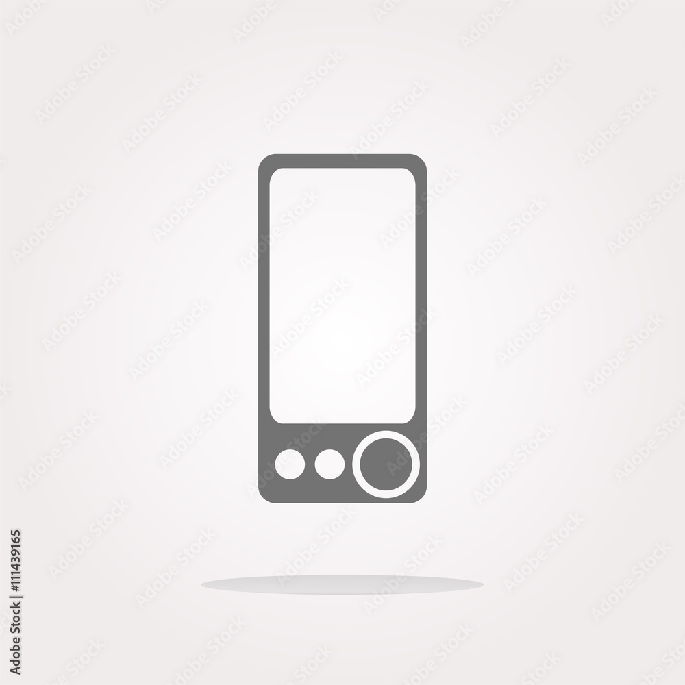 vector multimedia smartphone icon, button, graphic design element