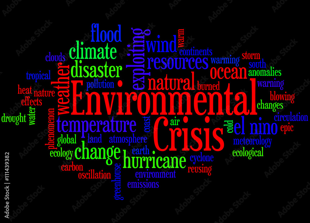 Environmental Crisis, word cloud concept 3