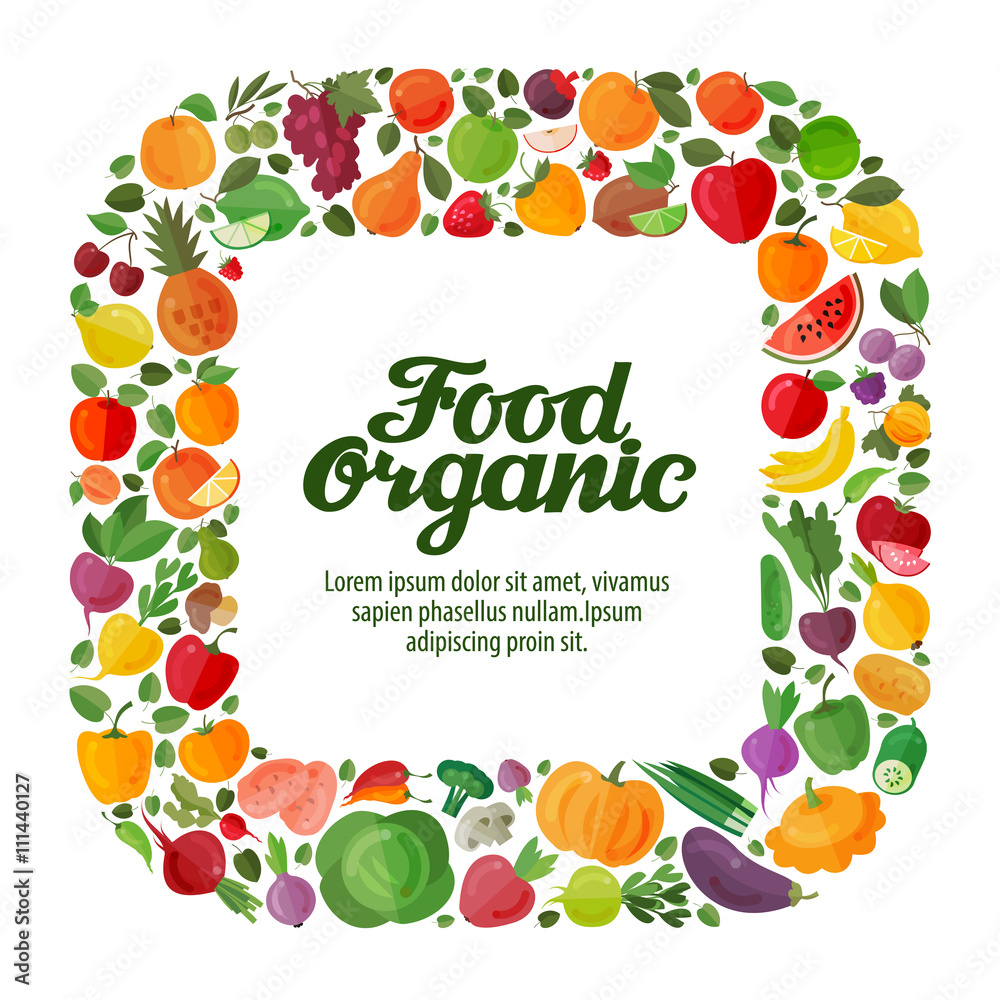 vegetables and fruits vector background. modern flat design. healthy food vegetables and fruits vector background. modern flat design. healthy food