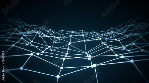Network shape abstract sci-...