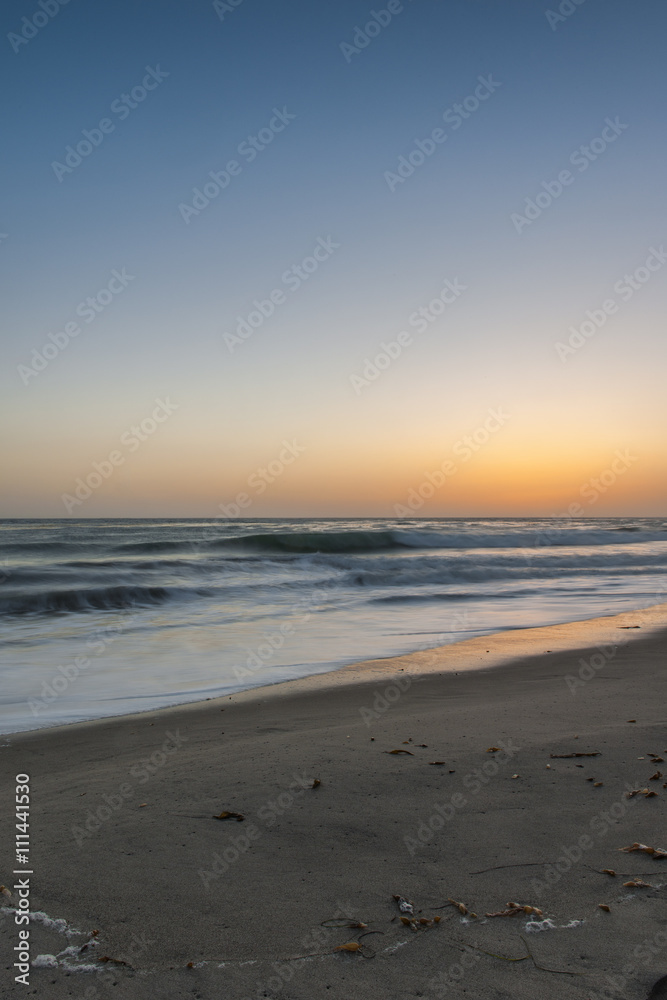 california vibrant sunset on the pacific ocean