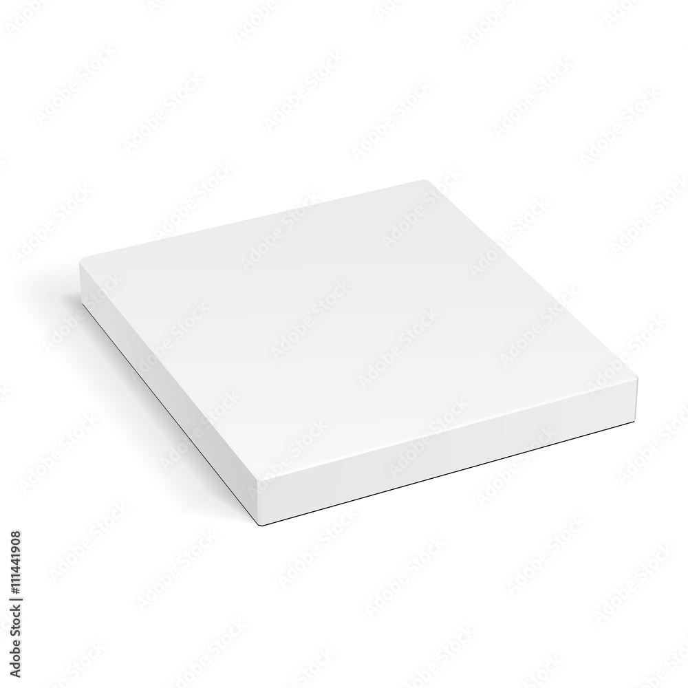 White Product Cardboard Package Box. Illustration Isolated On White Background. Mock Up Template Ready For Your Design. Vector EPS10 White Product Cardboard Package Box. Illustration Isolated On White Background. Mock Up Template Ready For Your Design. Vector EPS10