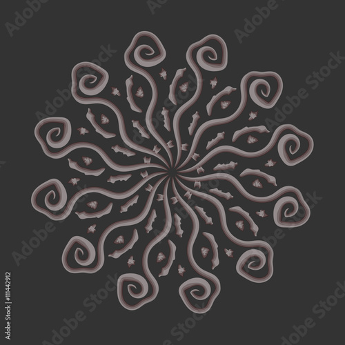 mandala. watercolor. circular pattern. vector illustration.