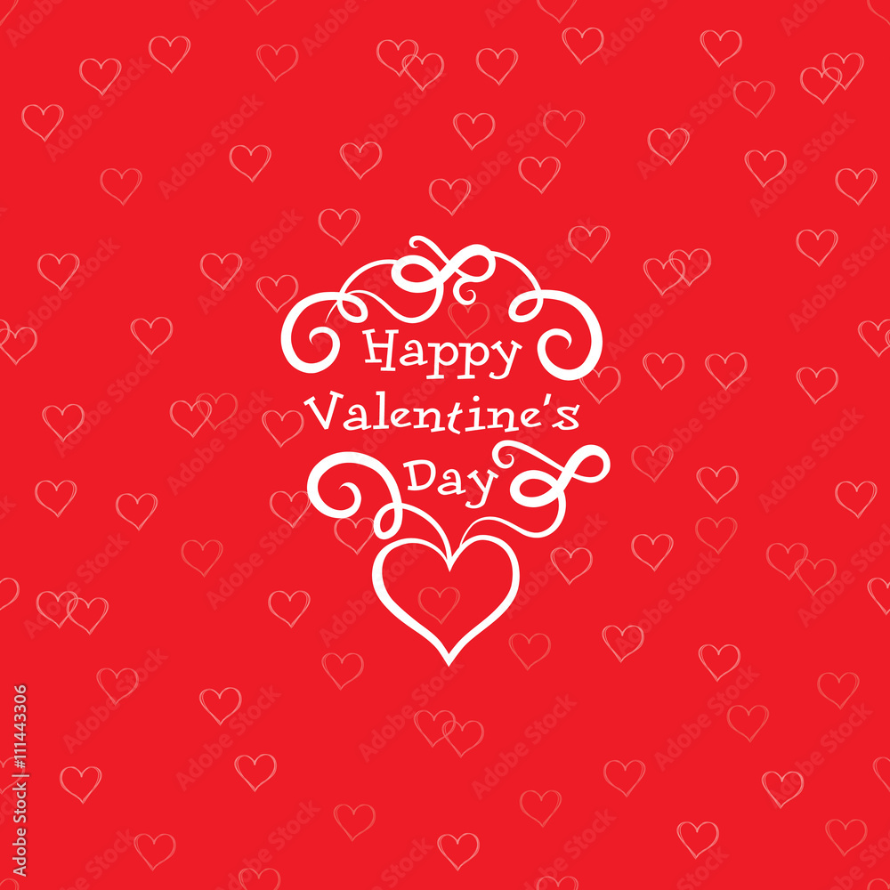 Flower frame with love heart Valentines Day Greeting Card. Love seamless background Flower frame with love heart Valentines Day Greeting Card. Love seamless background