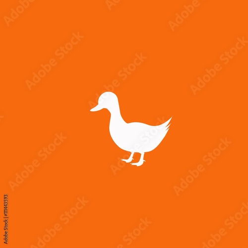 Duck. Single flat icon