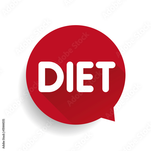 Diet label vector speech bubble