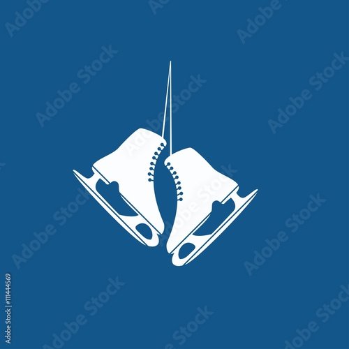 The skates icon. Figure skates symbol