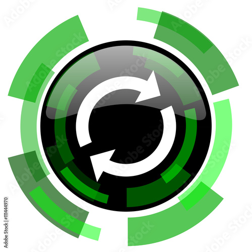 reload icon, green modern design isolated button, web and mobile app design illustration