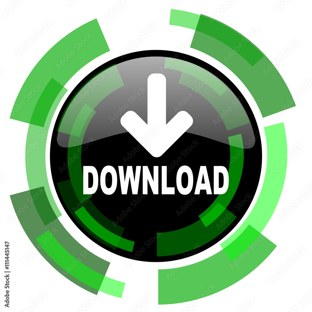 download icon, green modern design isolated button, web and mobile app design illustration download icon, green modern design isolated button, web and mobile app design illustration