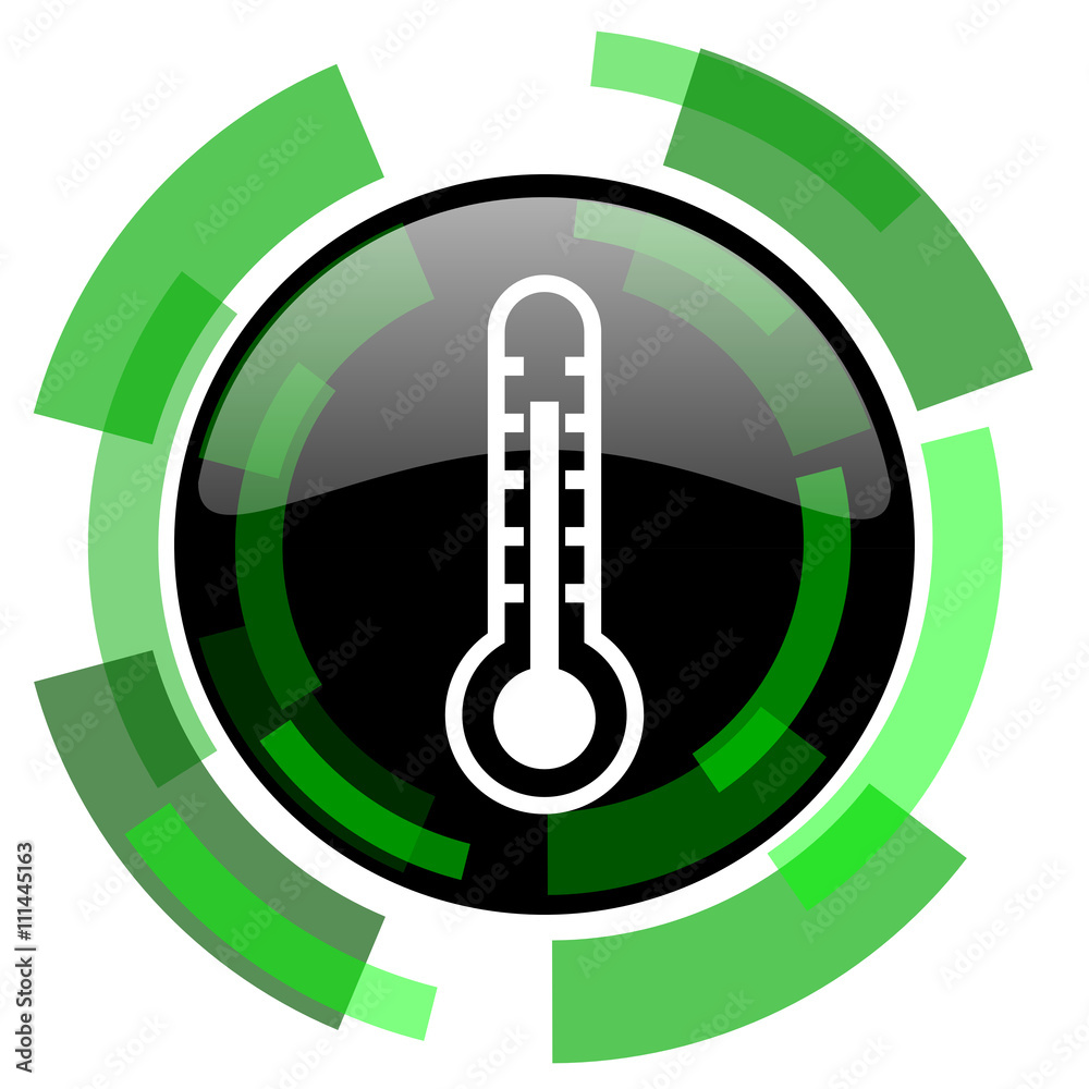 thermometer icon, green modern design isolated button, web and mobile app  design illustration Stock-Illustration | Adobe Stock