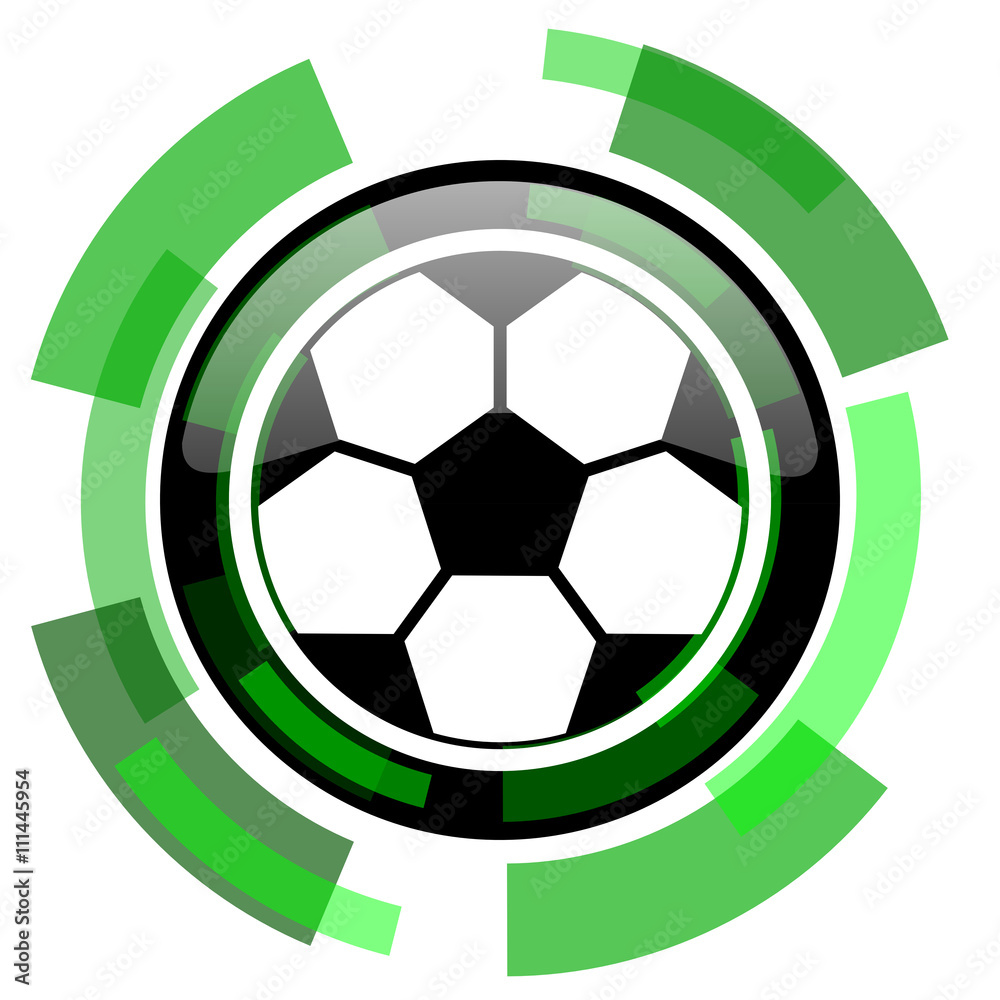 soccer icon, green modern design isolated button, web and mobile app design illustration soccer icon, green modern design isolated button, web and mobile app design illustration