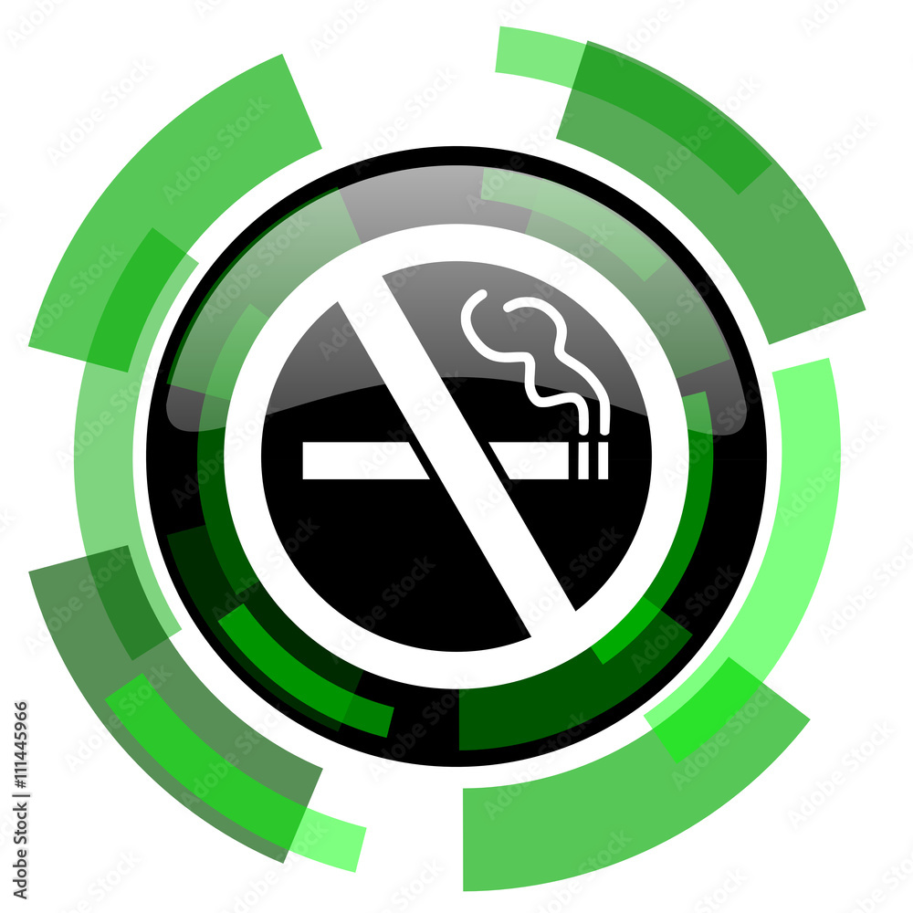 no smoking icon, green modern design isolated button, web and mobile app design illustration no smoking icon, green modern design isolated button, web and mobile app design illustration