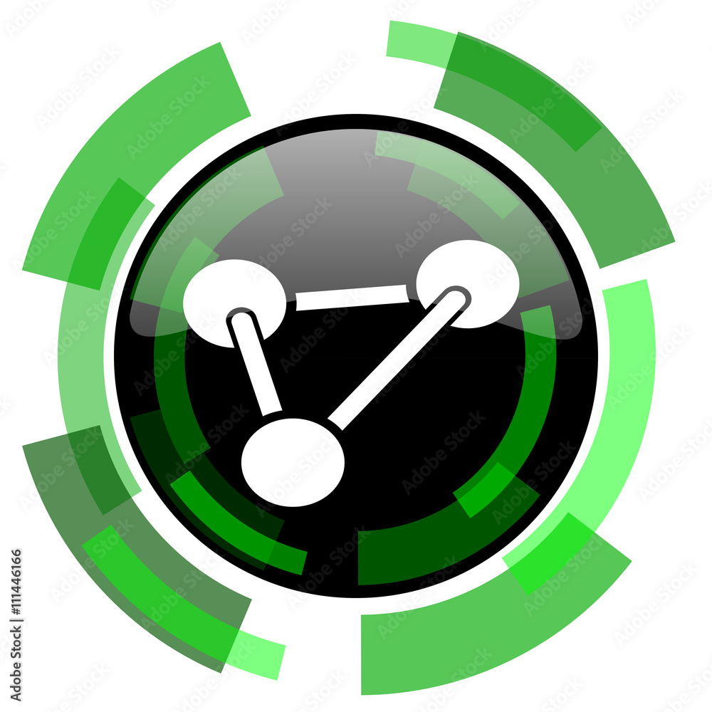 chemistry icon, green modern design isolated button, web and mobile app design illustration chemistry icon, green modern design isolated button, web and mobile app design illustration