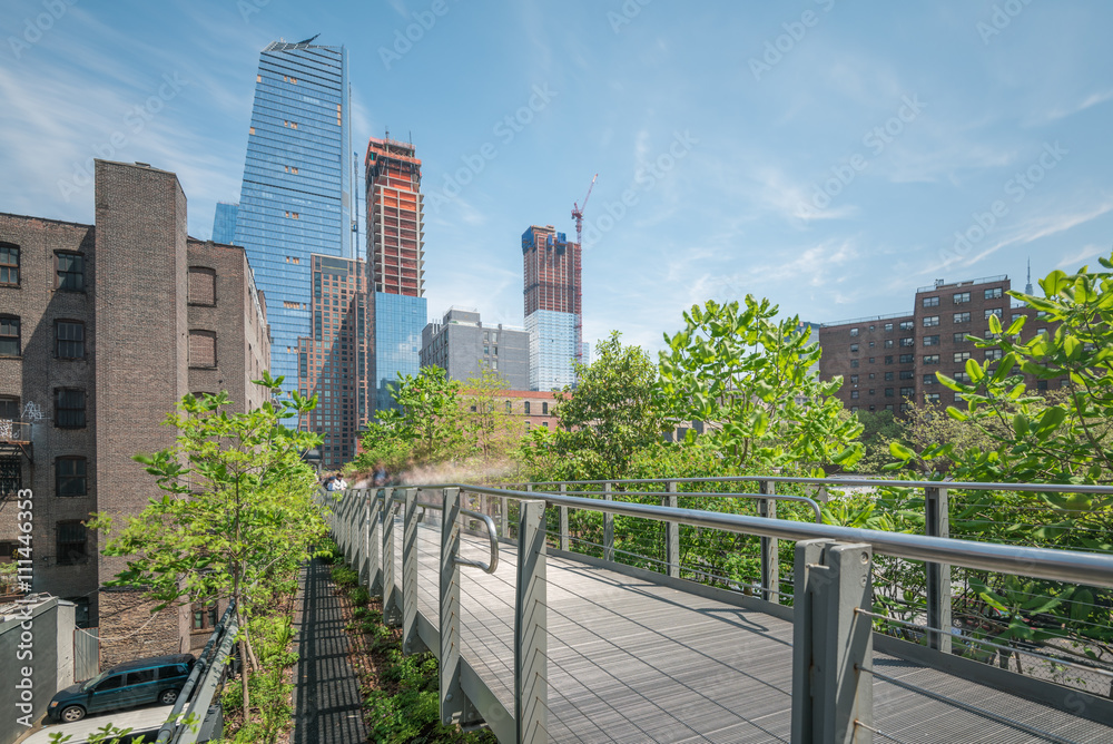 High Line Park, Hochbahntrasse in New York City