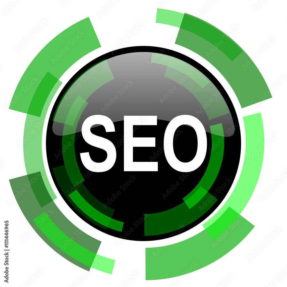 seo icon, green modern design isolated button, web and mobile app design illustration seo icon, green modern design isolated button, web and mobile app design illustration