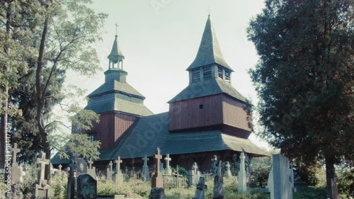 17 century wooden church in Rohatyn Ukraine. photo