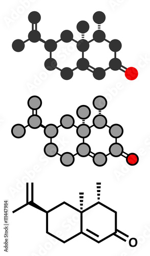 Nootkatone natural insect repellent molecule. Present in grapefruit
