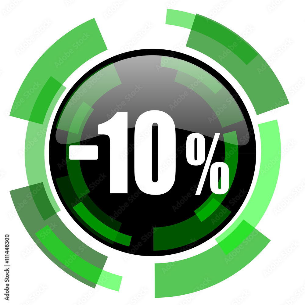 10 percent sale retail icon, green modern design isolated button, web and mobile app design illustration 10 percent sale retail icon, green modern design isolated button, web and mobile app design illustration