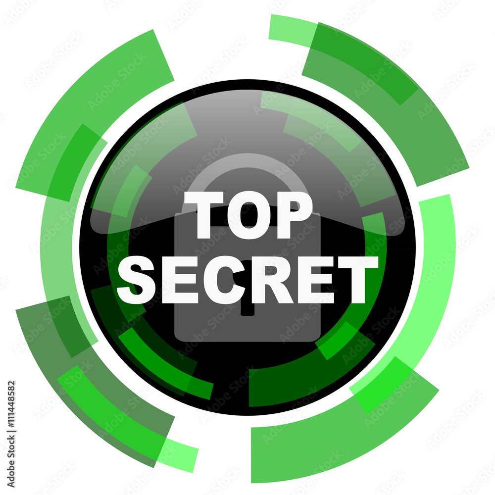 top seret icon, green modern design isolated button, web and mobile app design illustration top seret icon, green modern design isolated button, web and mobile app design illustration