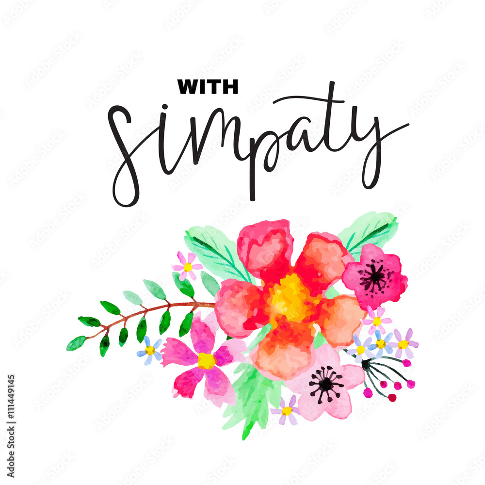 Greeting card with floral ornament. Greeting card with floral ornament.